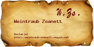 Weintraub Zsanett névjegykártya